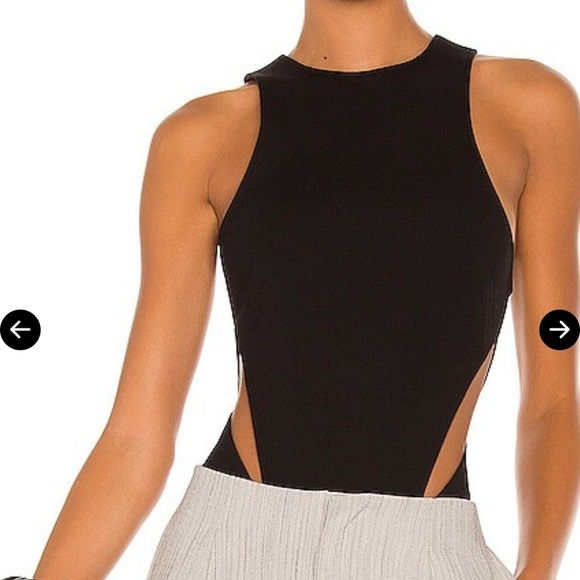 ATOIR BIANCA BODY SUIT BLACK SZ 2 STRETCHY SCUBA TYPE FABRIC SIDE CUTOUTS - Picture 5 of 10